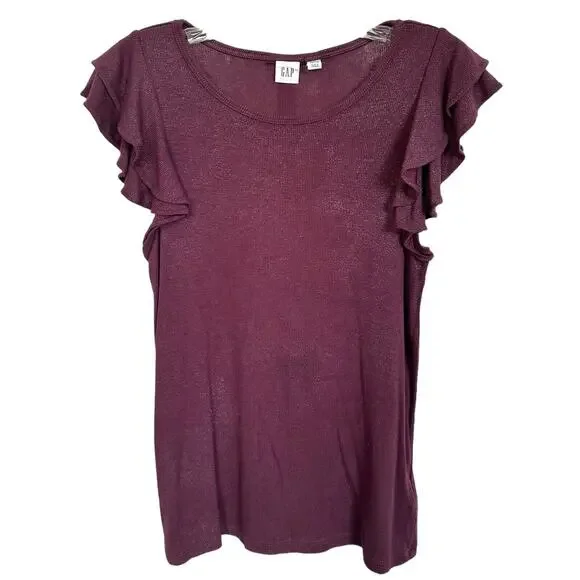 Women's Plain Ruffle Short Sleeve Tops | Luxembourg
